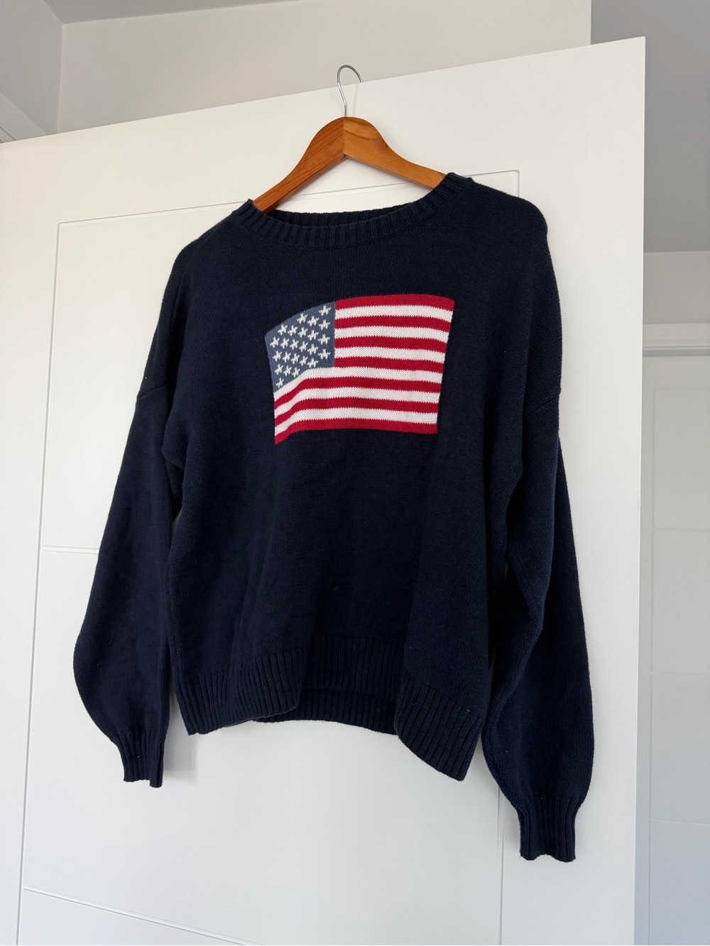 American Flag Crew Neck Sweater